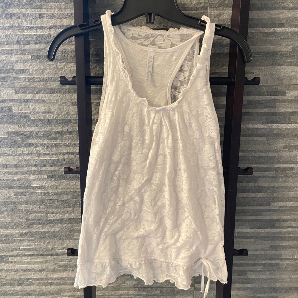 Powder Room Racer Back Floral Pattern Top - Picture 7 of 11